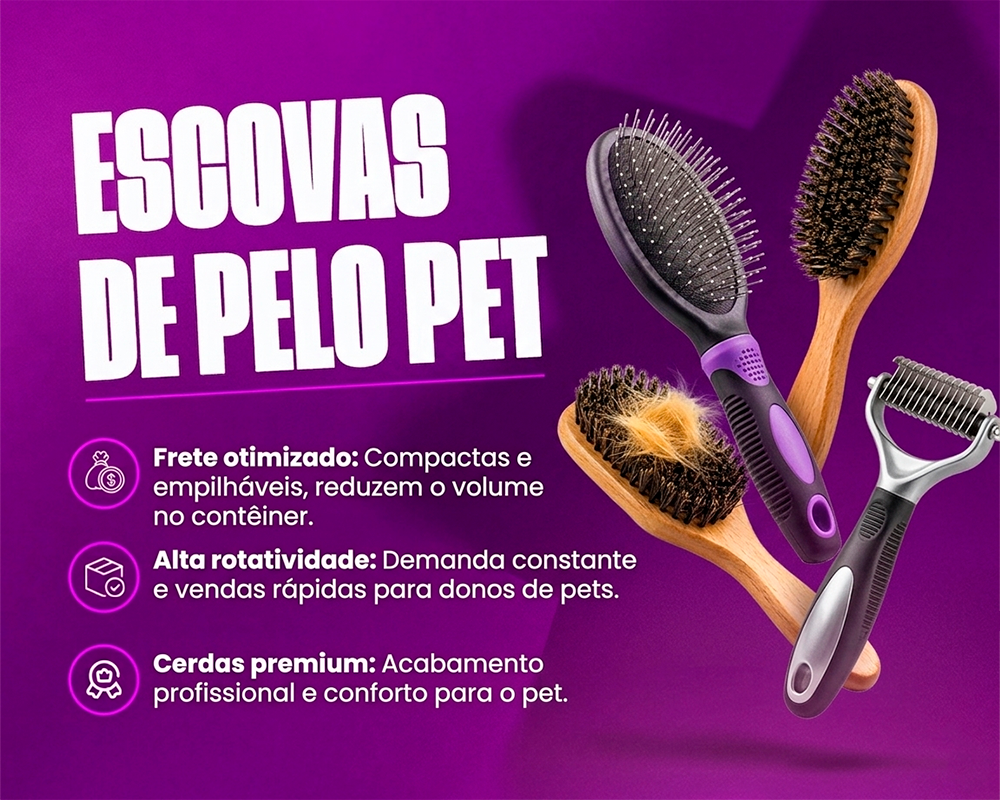Escovas de pelo pet